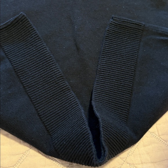 CeCe Black Sweater with White Pearl Collar - Picture 7 of 7